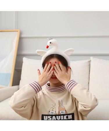 Beavorty 1pc Swan Headband yoga apparel Party Favor Hair hoops bird hair head band makeup hair wrap headband swan party hats animal themed party hats Swan headwear Plush pop - Buy Online on GoSupps.com