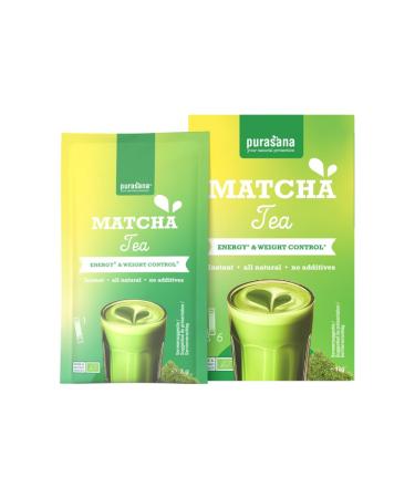 Purasana Th Matcha Instantan 6 sticks Matcha bio du Japon riche en antioxydants sans additifs