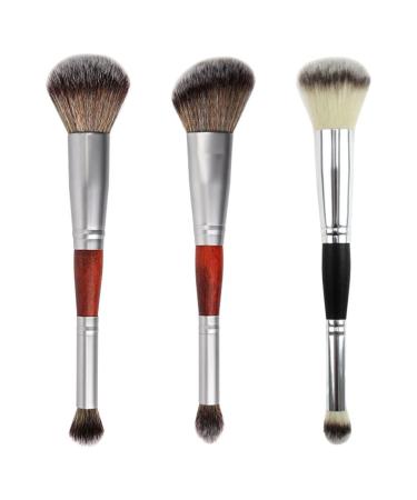 Beaupretty double ended make-up brush double-sided brush 3pcs blending liquid foundation brush face concealer make-up brush highlight make-up brush