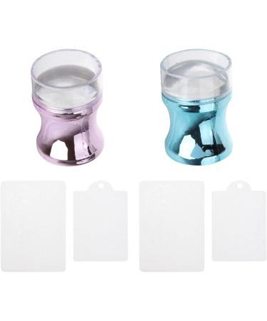 Beaupretty 2 Sets Nail Stamp Silicone Nail Art Stamper Nail Art Stamping Kit Nail Silicone Stamper Transparent Soft Stamper Nail Manicure Tools Peg Board Silica Gel Metallic Color Child - Buy Online on GoSupps.com