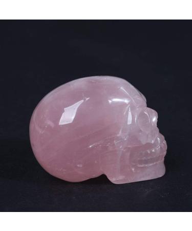 Natural Crystal Rough 1PC Natural Rose Quartz Crystal Skull Taxidermy Reiki Statue Pink Stones - Buy Online on GoSupps.com