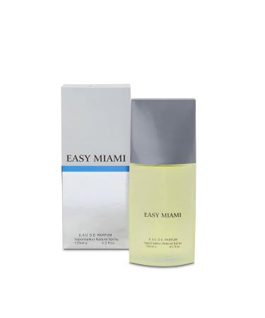 Easy Miami Men Sensual Woody Fragrance for Men | Long Lasting Cologne Aromatic Scent Eau de Parfum Natural Spray - Great Holiday Gift 3.4 Fl Oz/100 Ml