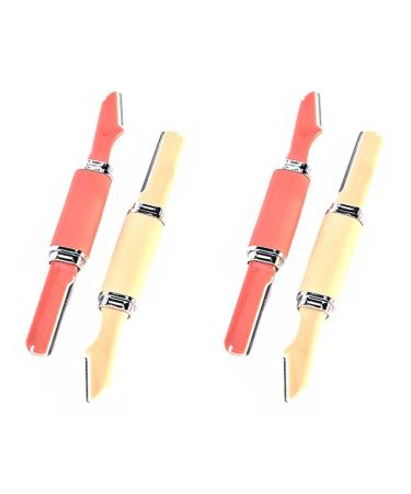 Minkissy tool 4 sets double-head-eye brow trimmer shaper razor facial shaver shaver shaver shaver facial hair cutter razor for the eyebrow blade bags stk lady product product