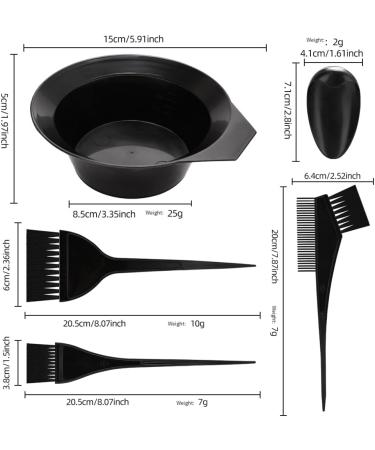 Xptieeck 16 Pieces Hair Dye Coloring Kit- Hair Tinting Bowl Hair Agitator Dye Brush Ear Cover Hairpin Hair Coloring Cape - Buy Online on GoSupps.com