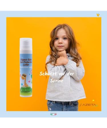 Protection Solaire pour B b s et Enfants - AZETA bio Cr me Solaire | Protection Solaire Bio Bambin Fille Gar on (Solaire 50ml + Anti-Moustique 100ml) 75 ml (Lot de 2) - Buy Online on GoSupps.com
