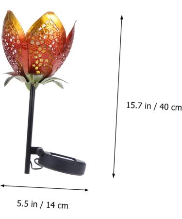 Lamp Solar Energy Lamp Outdoor Lamp Pattern Light Solar Light Garden Light Hollow Out Red Floor Lamp (Red) - Buy Online on GoSupps.com