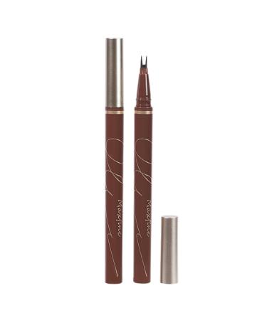 Double Tip Eyelash Pencil Liquid Eyeliner Pencil with Extremely Fine Tip Three Colours Choices Eyeliner Pencil for Makeup Beginners Liquid Pencil with Bifurcated Brush Head Rowces Brown Coffee