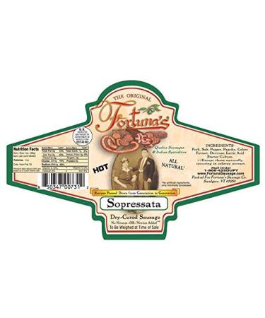 Hot Soppressata Nitrate-Free Dry Cured Sausage - 10-12 oz Stick - Buy Online on GoSupps.com