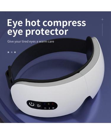 Evzvwruak Eye Massager - Vibration Hot Compress & Bluetooth Music for Eye Fatigue Relief | LED Display - Buy Online on GoSupps.com
