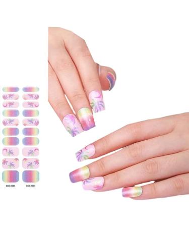 Semi Cured Gels Nails Stickers Nails Polish Strips Korean Style Gels Nails Strips Nails Art Decortions for Party Style9 - Buy Online on GoSupps.com