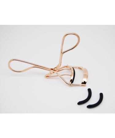 EMILYSTORES Professional Golden Metal Eyelash Curler with 2 Replacement Silicone Pads - Pain-Free Beauty Tool - Buy Online on GoSupps.com