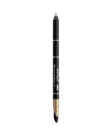 IMPALA | Waterproof Eyeliner with Silicone Antique Gold Color No. 17 | Defined Line or Smudged Effect | Easy-to-Apply Creamy Texture | Intense Long-Lasting and Water-Resistant Color 17 Old Gold