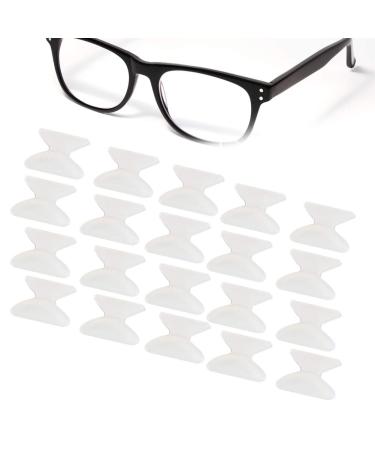 20 Pairs 1.8mm Anti-Slip Nose Pads Soft Silicone Glasses Eyeglasses Sunglasses Nose Pad Accessories White