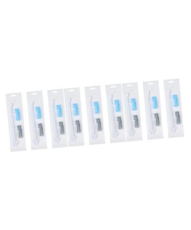 Beavorty 9 pcs Tooth Teeth and Brush Plastic Cat Professional Double-head Finger Tools 1 count (Pack of 1) Assorted Colorx3pcs