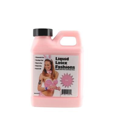 Pink 8 Oz - Liquid Latex Body Paint Ammonia Free No Odor Easy On and Off Cosplay Makeup Creates Professional Monster Zombie Arts