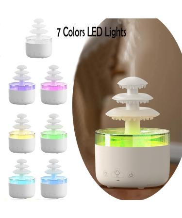 Rain Cloud 500ML Humidifier with Remote LED Lights & Aromatherapy - Ideal for Sleep & Relaxation - Buy Online on GoSupps.com