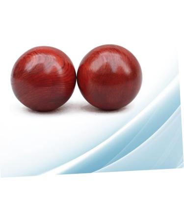 Lurrose Rosewood Massage Balls - 2pcs - Chinese Hand Exercise & Stress Relief - 5cm Red Muscle Roller - Buy Online on GoSupps.com