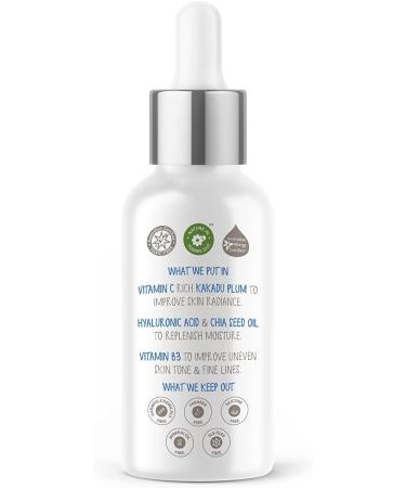 The Moms Co Natural Vita Rich Face Serum For Women & Men with Vitamins C B3 B5 & E and Hyaluronic Acid- 8 ml - Buy Online on GoSupps.com