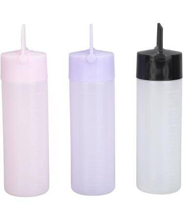 HURRISE Hair Coloring Oiling Bottle Comb Dispensing Shampoo Easy Operation Self Scaled Plastic 3 Colors Root Comb Applicator Bottle for Beauty Salon with Graduated Scale - Buy Online on GoSupps.com