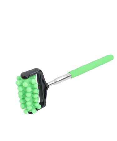 Telescopic Back Massager Stick for Men and Women Household Muscle Soreness Pain Relief Roller Massager (Green)