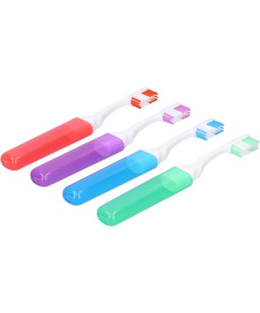 Generic Portable Toothbrush 4 Pack - Travel Friendly Fine Hair Oral Cleaning for Stain Removal - Buy Online on GoSupps.com