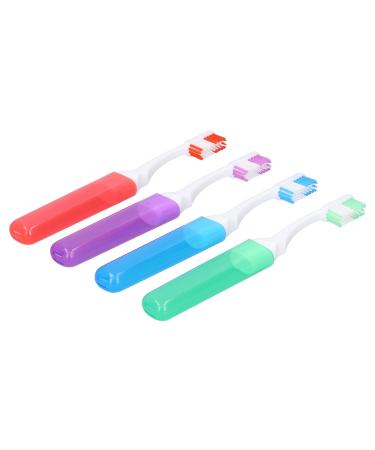 4-piece oral cleaning toothbrush for fine hair portable toothbrush for stain removal ergonomic design for home