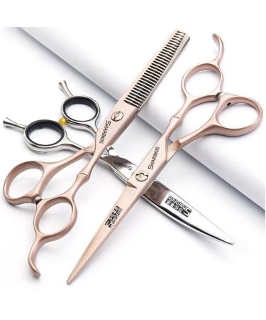6 inch / 7 inch hair cutting scissors set hair scissors thinning scissors SHARONDS 440C Black (6 inch 3 pieces - C)
