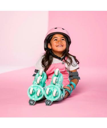 Yvolution Twista Skates Learner Training Skates - 2-in-1 Adjustable Roller Skates for Boys and Girls 2+ Years Old, US Size 7-11 - Green - Buy Online on GoSupps.com