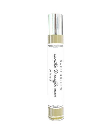 SweetHollow Vanilla & Waffle Cone Perfume Oil Made with Coconut Oil Infused with Essential Oils Portable Rollerball Bottle Application Sweet Dessert Fragrance Long Lasting Highly Fragrant