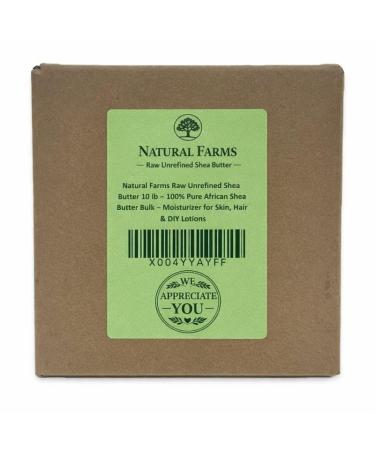 Natural Farms 10 lb 100% African Shea Butter from Ghana (10 pound) - Buy Online on GoSupps.com