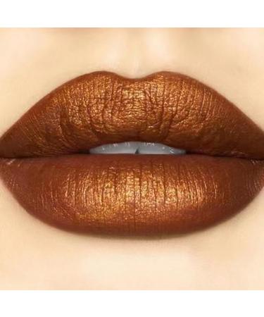 Y-HaLi Waterproof Metal Lipstick Long-wearing Non-fading Cosmetics Lip for Nightclub Makeup (LOVE BRONZE)