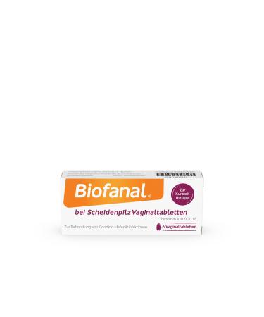 Biofanal for vaginal fungus vaginal tablets: for fungal infections of the vagina with the active ingredient nystatin 6 vaginal tablets 6 tablets