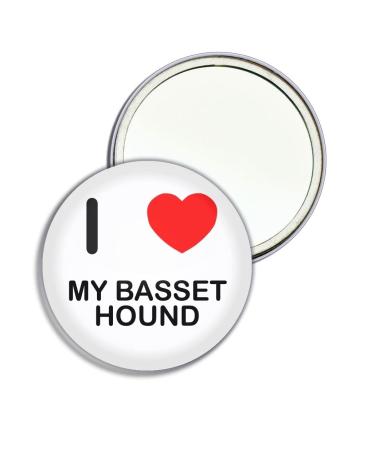 I Love My Basset Hound - 55mm Round Compact Mirror