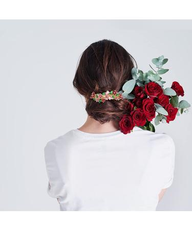 NAIHOD Vintage French Hair Barrettes - Luxurious Flower Leaf Butterfly Hair Clips - 3Pcs Bridal Hair Pins for Women & Girls - Wedding Party Jewelry - Buy Online on GoSupps.com