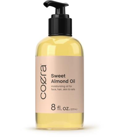 Sweet Almond Oil | 8 fl oz | Moisturizing Oil for Face  Hair  Skin & Nails | Free of Parabens  SLS  & Fragrances