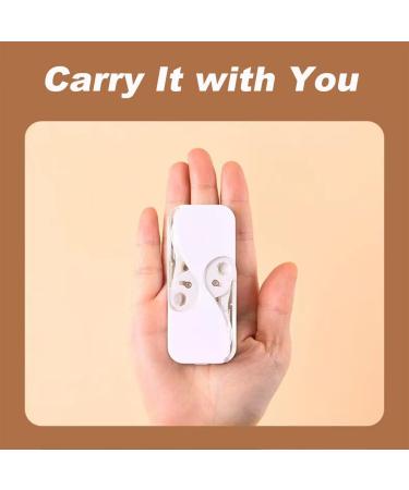 Portable Floss Pick Dispenser - Automatic Dental Floss Case Organizer for Travel | Teeth Cleaning for Men & Women (White) - Buy Online on GoSupps.com