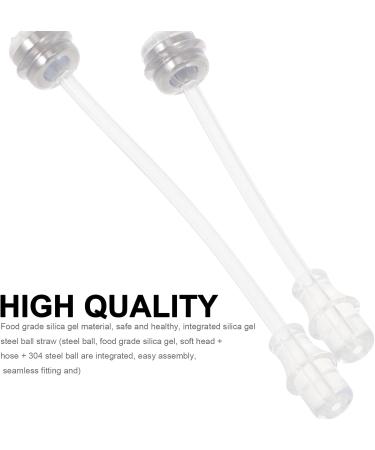 Healifty 2Pcs Weighted Straw Sippy Cup Straws Replacement - Transparent Baby Bottle Straws for Nursery Bottle Water Cup - Buy Online on GoSupps.com