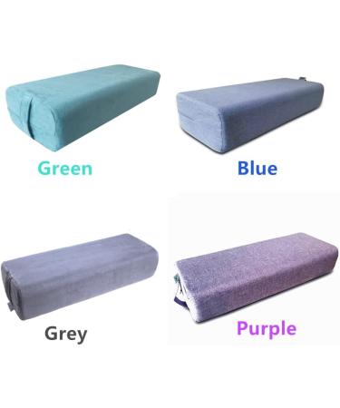 NGT Rectangular Yoga Bolster Pillow for Meditation and Support - Washable Suede Pillowcase - Blue - Buy Online on GoSupps.com