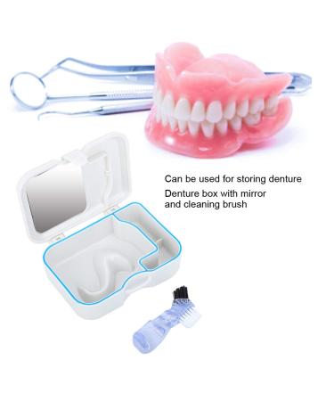 Portable Prosthesis Cleaning Box | Prosthetic Storage Case with Mirror & Brush for Dentures - Secure & Convenient - Buy Online on GoSupps.com