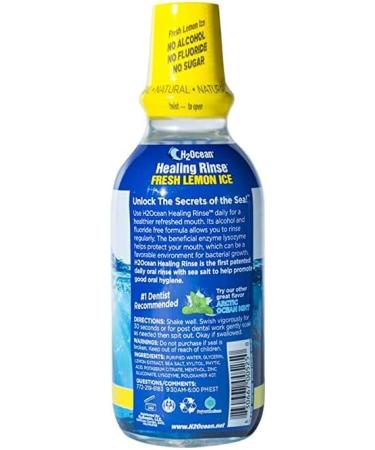 2 Pack H2Ocean Healing Rinse Mouthwash - Sea Salt & Xylitol Mouth Wash for Fresh Breath - Alcohol & Fluoride Free - Lemon Ice 16oz - Buy Online on GoSupps.com