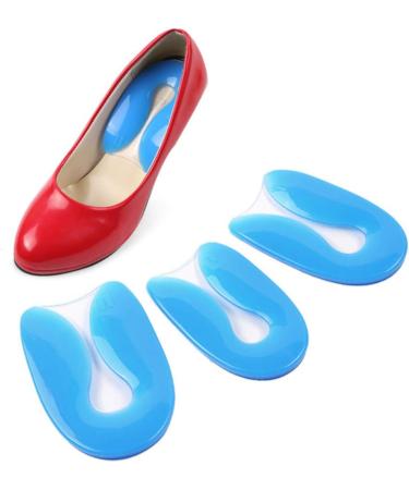 Heallily Silicone Gel Heel Cups - U-Shaped Soft Cushion Shoes Pads for Heel Pain - Shock Absorbing Support - Size S (1 Pair) - Buy Online on GoSupps.com
