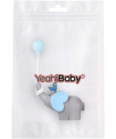 YeahiBaby Beautiful Resin Elephant Balloon and Heart Cake Topper or Small Dessert Decoration for Wedding Party Tables (Sky Blue) - Buy Online on GoSupps.com