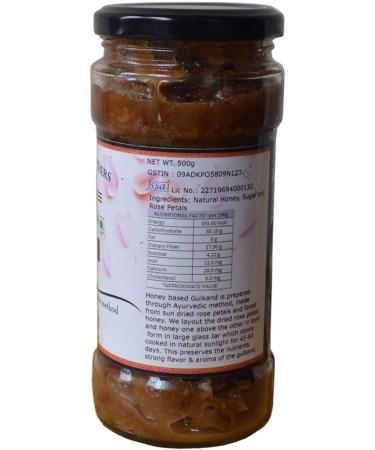PUB Royal Bee Brothers | Gulkand Honey | Rose Petal Jam | Prepared Through Ayurvedic Method | No Chemical No Preservative | 100% Natural | 500 gm Glass Bottle - Buy Online on GoSupps.com