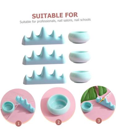 minkissy Manicure Bowl 5 Sets Nail Art Brush Cup Sponge Paint Brush Nail Art Stand Makeup Brush Holders for Vanity Nail Nail Art Pen Holder Paint Brush Holder Nail Stand - Buy Online on GoSupps.com