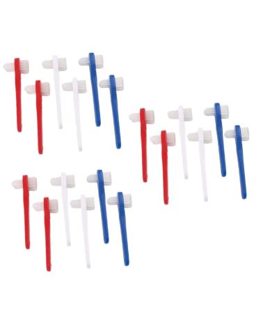 TOVINANNA 18 STK Double -headed wrong toothbrush prosthesis brush dentures brush small tool toothbrush at home cleaning agent wrong teeth tooth cleaning supply dentures