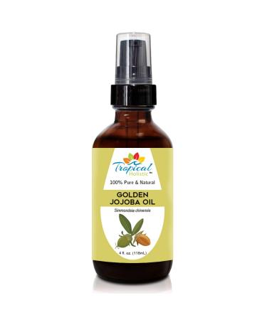 Jojoba Oil 4 oz Natural Pure Cold Pressed Unrefined Moisturizer for Skin Dry Scalp Hair Nails and Multipurpose Carrier Oil