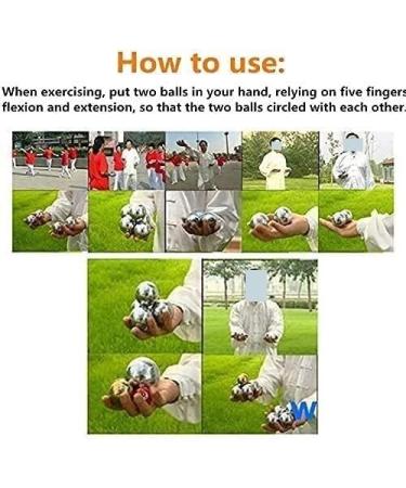 Hand Exercise Balls for Adults | Stimulate Acupressure & Stress Relief | Baoding Meditation Balls - International Shipping - Buy Online on GoSupps.com