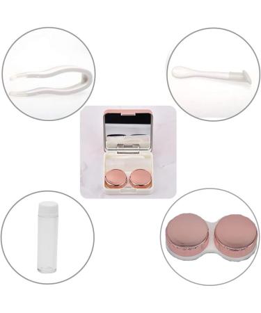 Gbstore 5-in-1 Contact Lens Case - Portable Lens Box with Mirror & Accessories | Travel-Friendly Rose Gold Kit - Buy Online on GoSupps.com