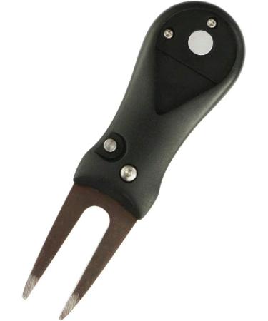PINMEI Foldable Golf Divot Repair Tool with Ball Marker - Black Plastic - Buy Online on GoSupps.com