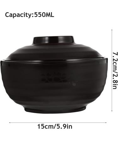 Cabilock Plastic Cutlery Japanese Noodle Bowl Japanese Style Miso Soup Bowl with Lid Restaurant Soup Bowl 15X15X7. 2CM Japanese Soup Bowl Ramen Bowl 15X15X7.2CM - Buy Online on GoSupps.com